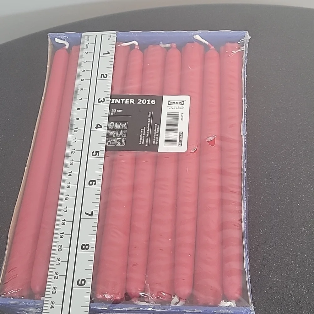 IKEA VINTER red taper candles 9